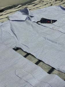 Allen Solly Blue Striped Shirt