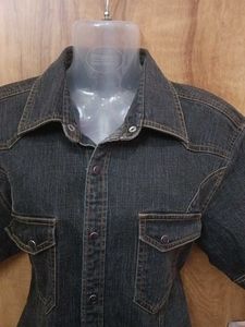 BEAUTIFUL ❤️ 💖 Corset Detail denim shirt