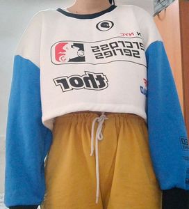 Crop Pullover Sweatshirt