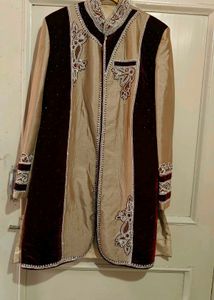 Khali+Maroon Sherwani