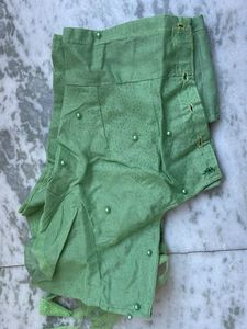 Green Embellished Saree Blouse