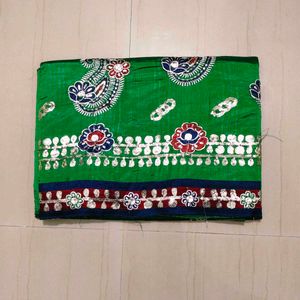 Green Embellished Saree