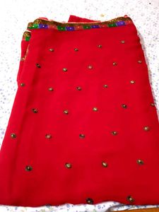 Elegant Red Saree