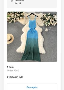 Duel Shade Crochet Maxi Dress