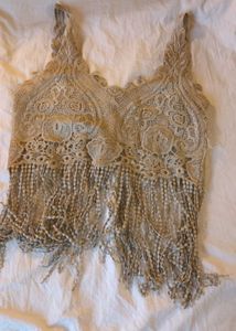 Y2k Vintage Boho Lace Fringe Tank Top