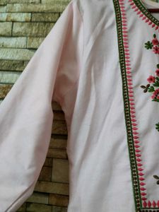 Pink Embroidery Elegant Kurti