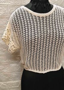 Crochet 🧶 White Crop Top