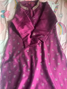 Maroon Floral Kurti