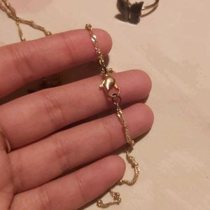 Necklace and Ring Combo Black Buttery Gold