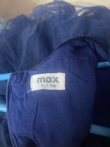 Max Brand Sparkly Navy Blue Dress For 3-4yrs