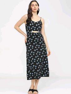 With Tag Floral Cutout Midi Dress