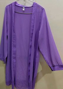 Purple Sheer Cardigan