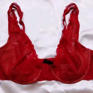 Red Lace Bra