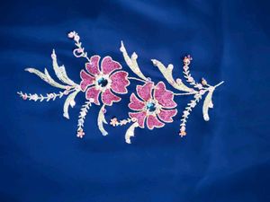 Blue handmade Saree With Blouse