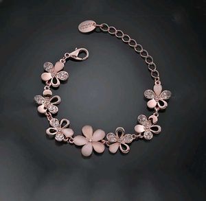 Rose Gold Flower Bracelet