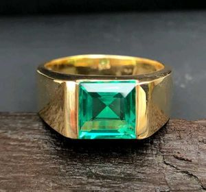 Gold Plated Emerald Ring