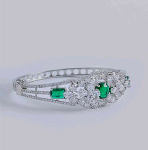 Green Brass SilverPlated Handcrafted Bracelet