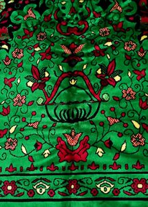 Green Muslim Prayer Rug