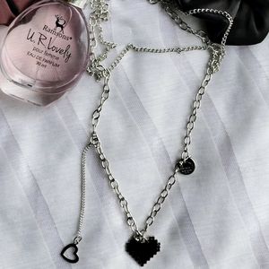 Y2k Aesthetic Glitch Heart Necklace