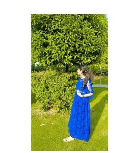 Elegant Blue Maxi Dress