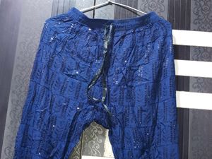 Blue Legins With Sequence