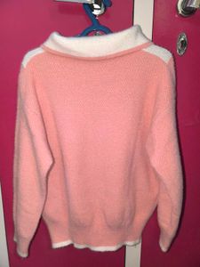 Pink Argyle Knit Sweater