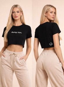 Black 'Dump Him' Crop Top