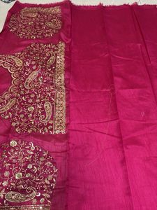 Embroidered Magenta Blouse