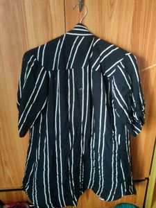 Striped Black &amp; White Top