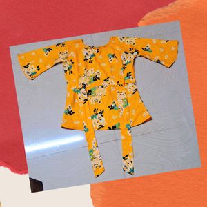 JB Fashion Yellow Printed Stylish Crepe Top