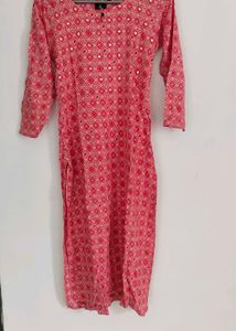 Pink Printed Kurta