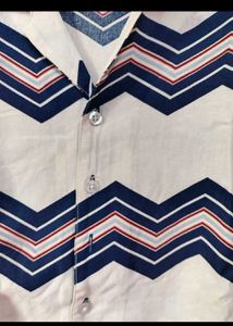 Trendy Zig-Zag Print Shirt
