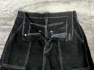Black Wide Leg Cargo Pants