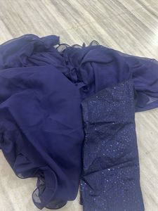 Elegant Navy Blue Saree