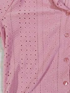 Pink Eyelet Shirt