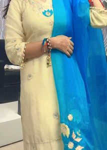 Elegant Embroidered Kurta With Salwar