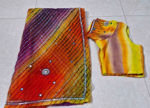 Lehariya Saree (Multi color)