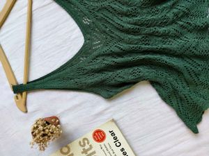 Green Crochet Cami Top