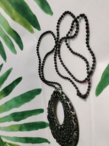 Black Metal Chain Long