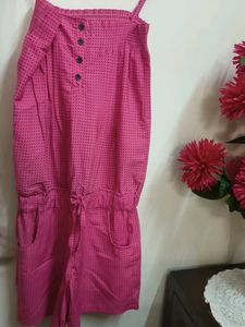 Pink Polka Dot Romper
