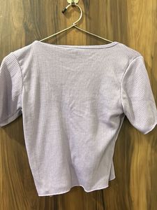 Lilac Basic Crop Top