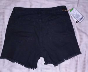 Black Denim Shorts