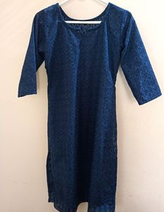 Navy Blue Chikankari Kurti