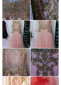 Elegant Pink &amp; Gold Ethnic Gown