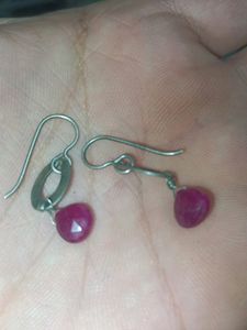 Vintage Ruby Earrings USA