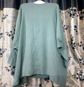 Sage Green Oversized Korean Top