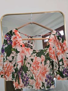 Floral Print Crop Top