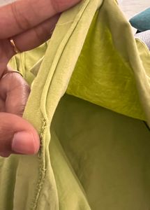 Green Tank Top with Button Detail