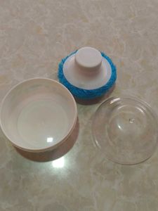 Vintage Powder Puff with Container
