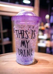 Trendy Glass Sipper With Straw